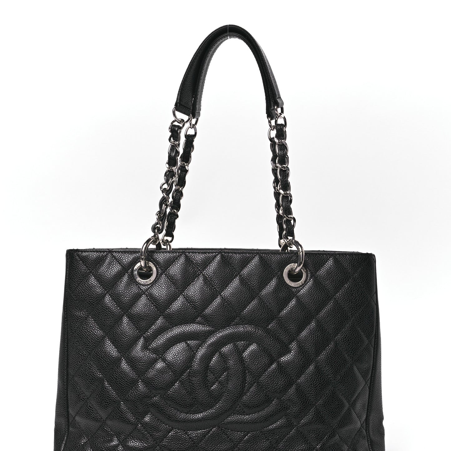 Caviar Quilted Grand Shopping Tote GST Black