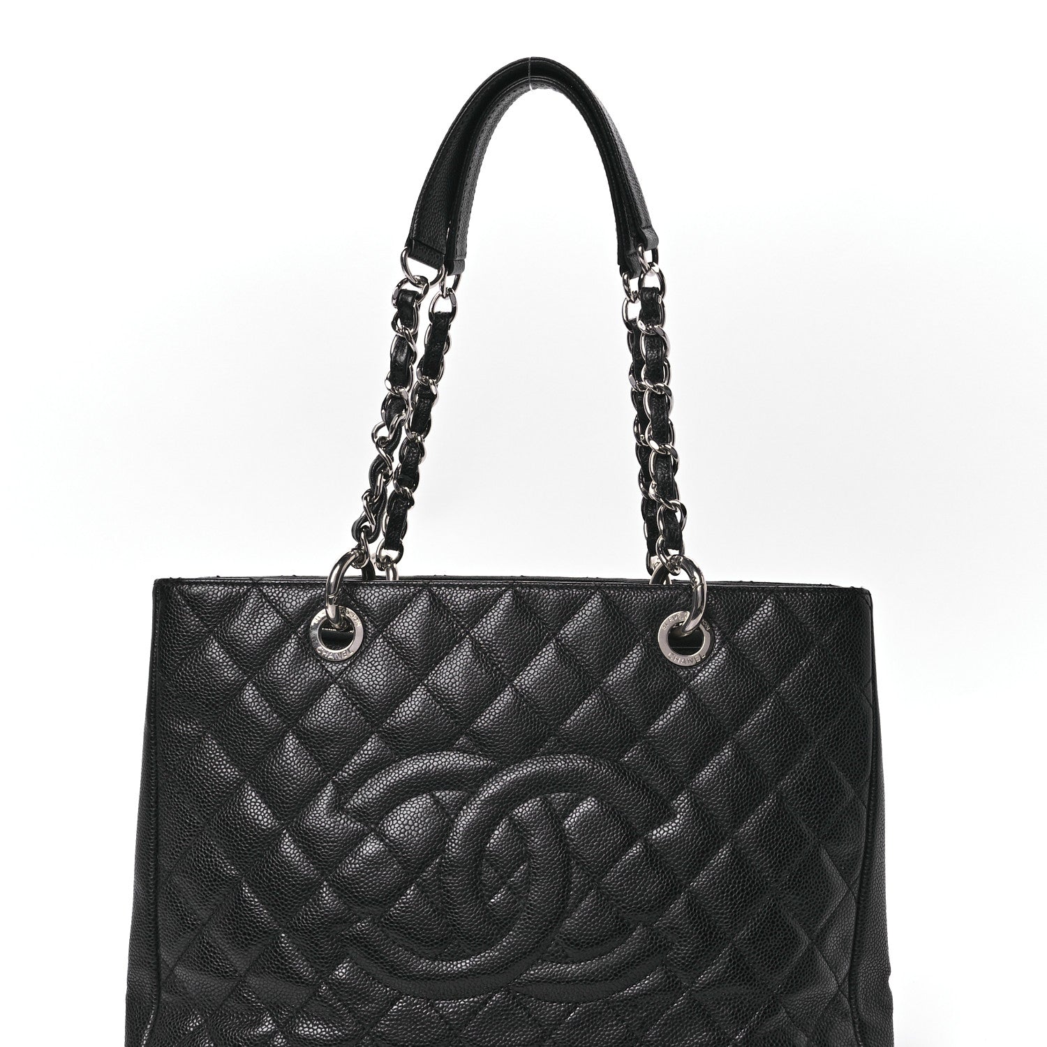 Chanel Caviar Quilted Grand Shopping Tote GST Black 8 of 12