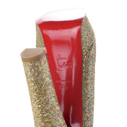 Christian Louboutin Glitter Bibi 140 Pumps 37.5 Gold 7 of 9
