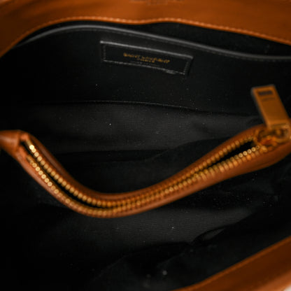 Saint Laurent Suede Calfskin Y Quilted Monogram Small Loulou Chain Satchel Cinnamon 5 of 11