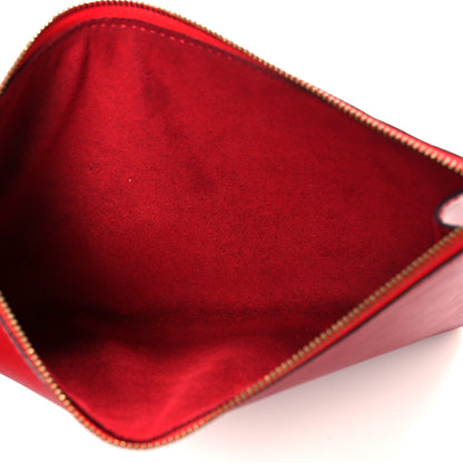 Louis Vuitton Epi Pochette Accessories 24 Castillan Red 5 of 10
