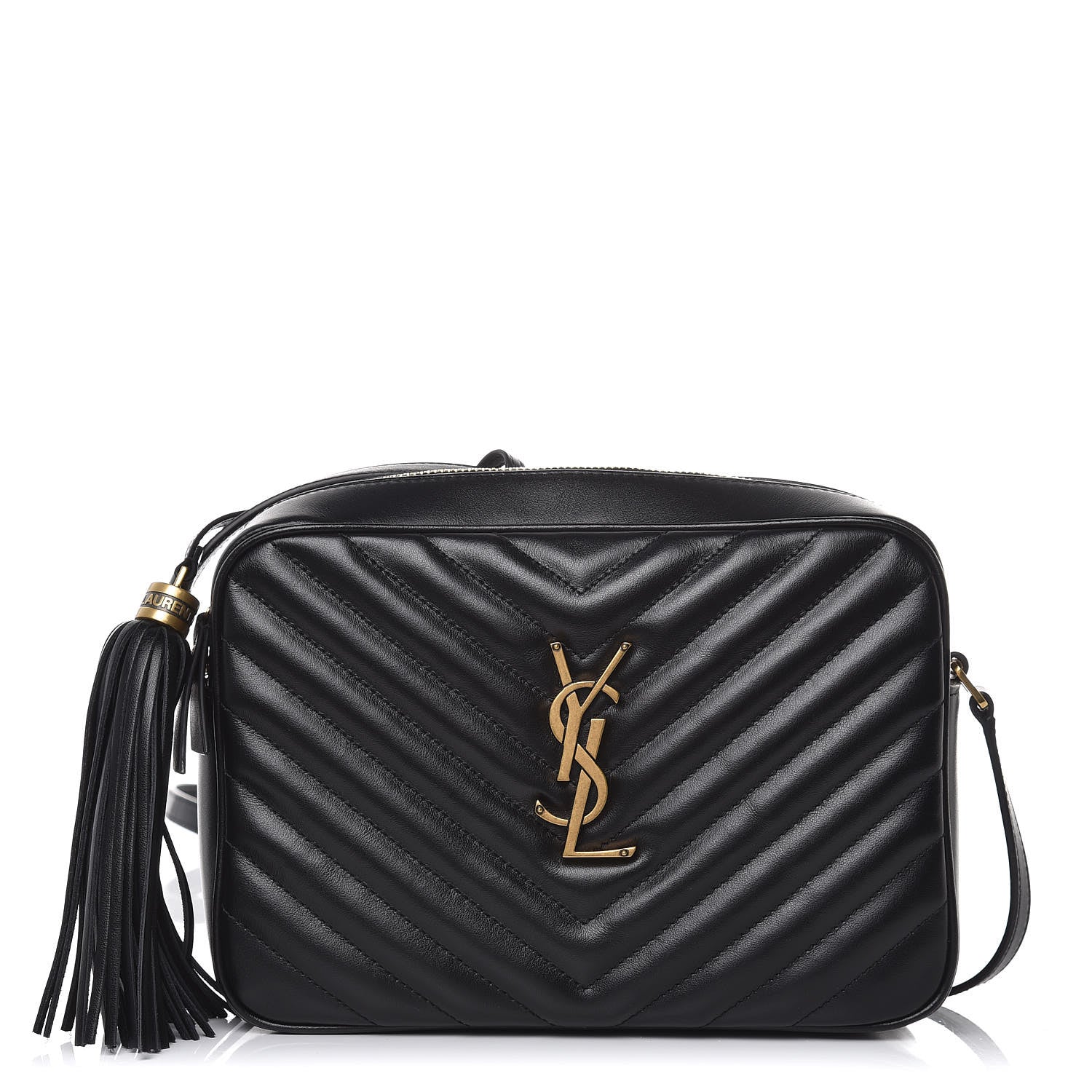 Saint Laurent Calfskin Matelasse Monogram Lou Camera Bag Black 1 of 11