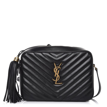 Saint Laurent Calfskin Matelasse Monogram Lou Camera Bag Black 1 of 11
