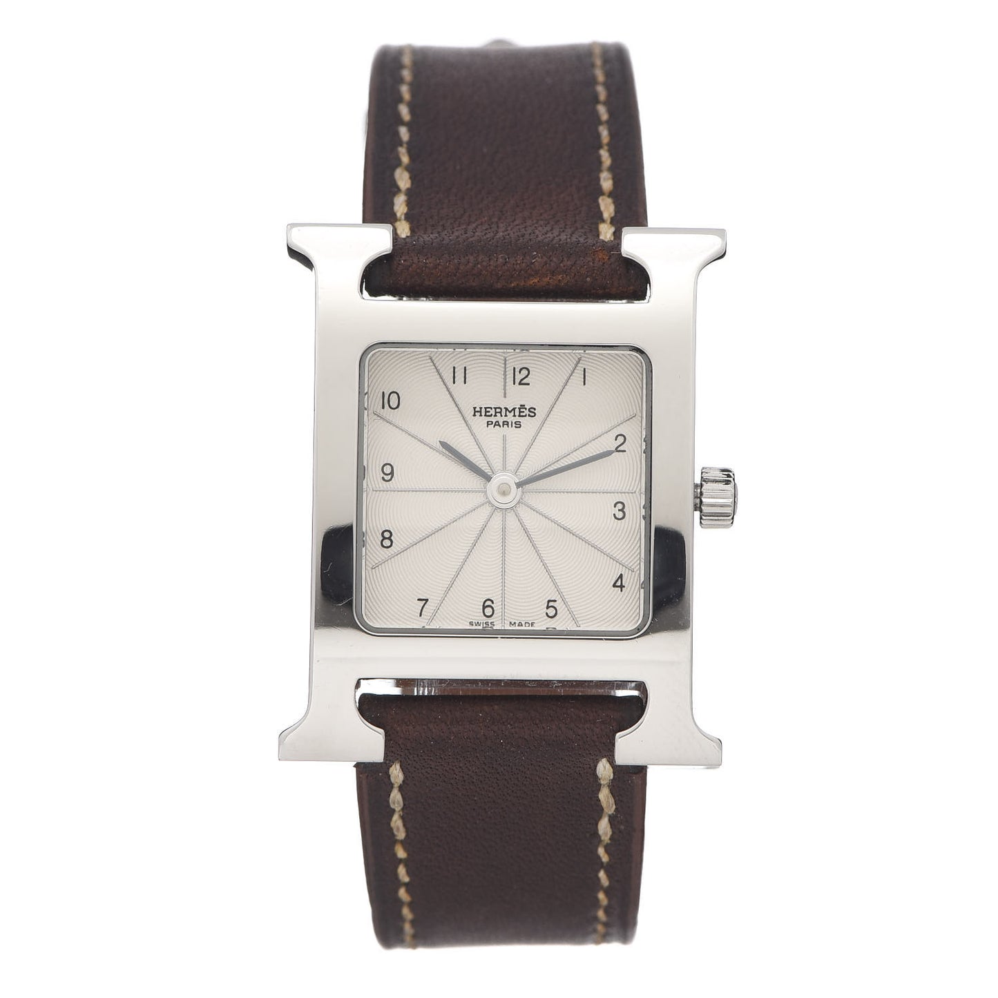 Stainless Steel Barenia 21mm Heure H Hour Quartz Watch Fauve