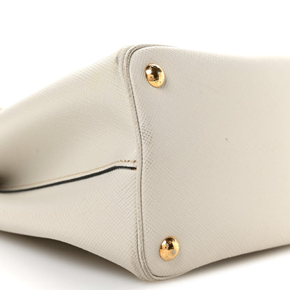 Prada Saffiano Cuir Small Double Bag Talco Lacca 9 of 11