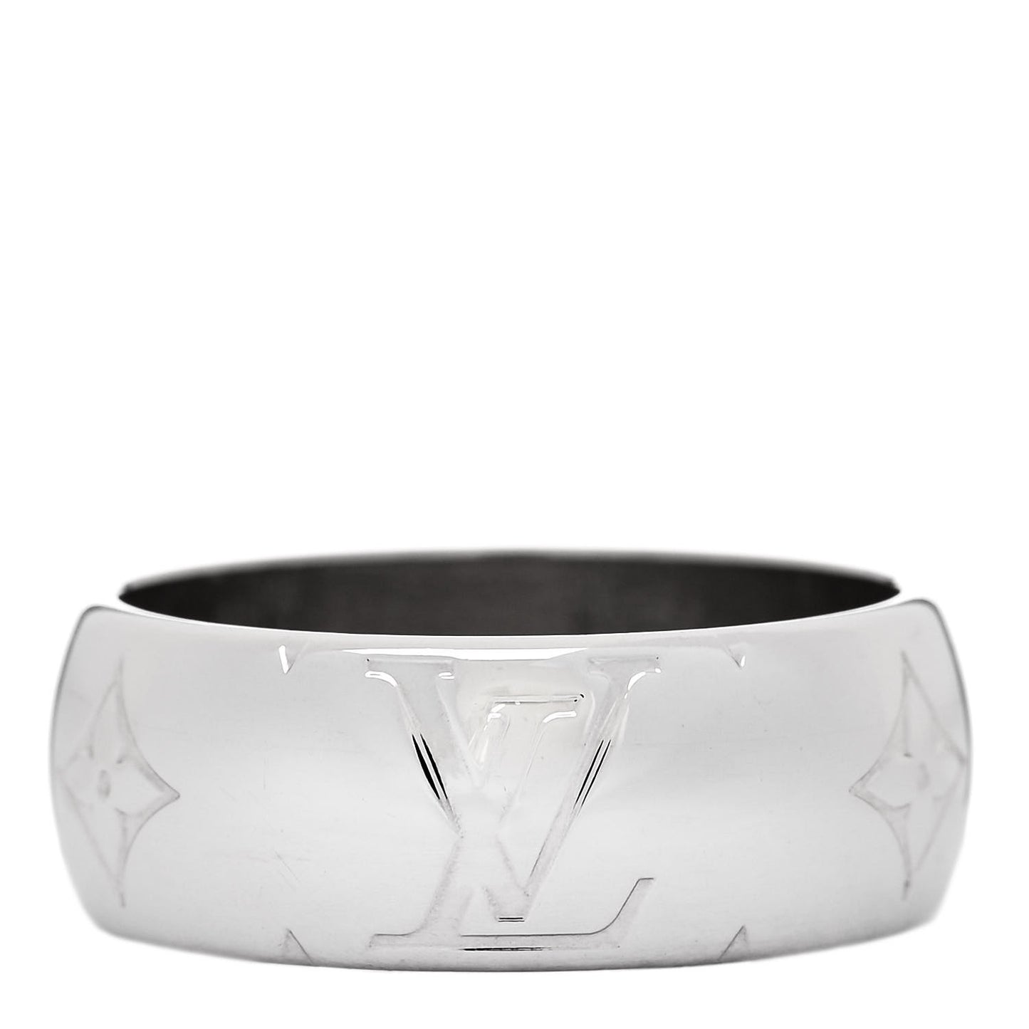 Zamac Palladium Monogram Ring M Silver