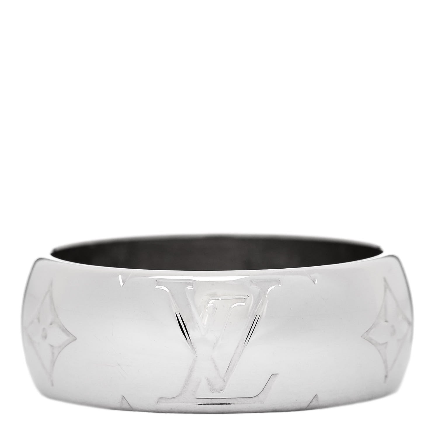 Louis Vuitton Zamac Palladium Monogram Ring M Silver 1 of 5