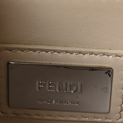 Fendi Vitello Seta Century Nappa Canvas Medium Peekaboo Iconic Defender Satchel Moresco Verde Islanda 8 of 11