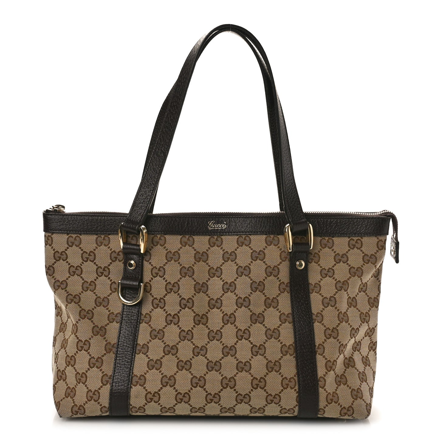 Monogram Medium Abbey Tote Dark Brown