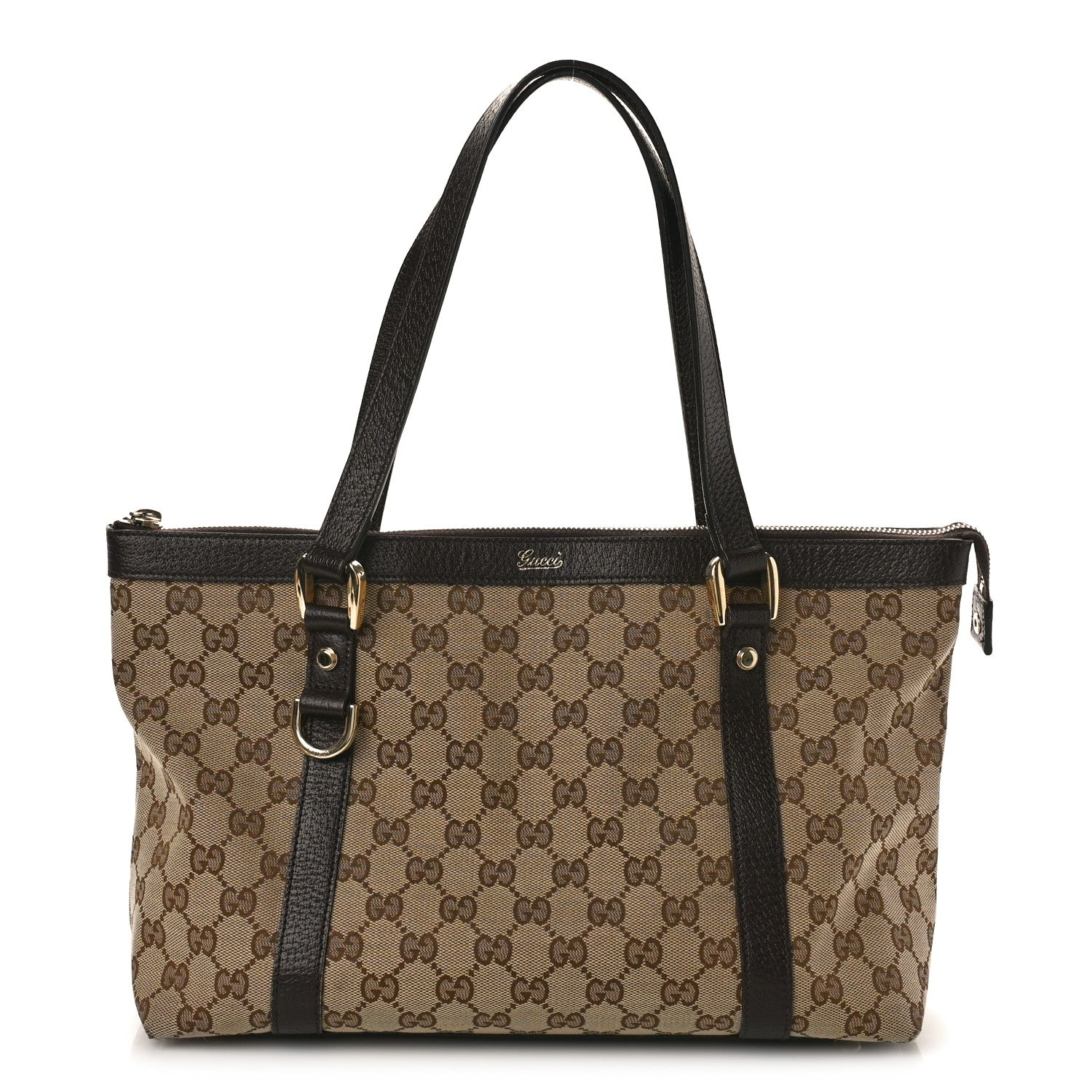 Gucci Monogram Medium Abbey Tote Dark Brown 1 of 13