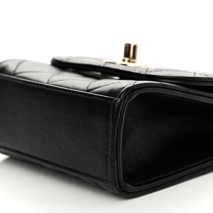 Chanel Lambskin Quilted Mini Trendy CC Chain Wallet Black 10 of 13