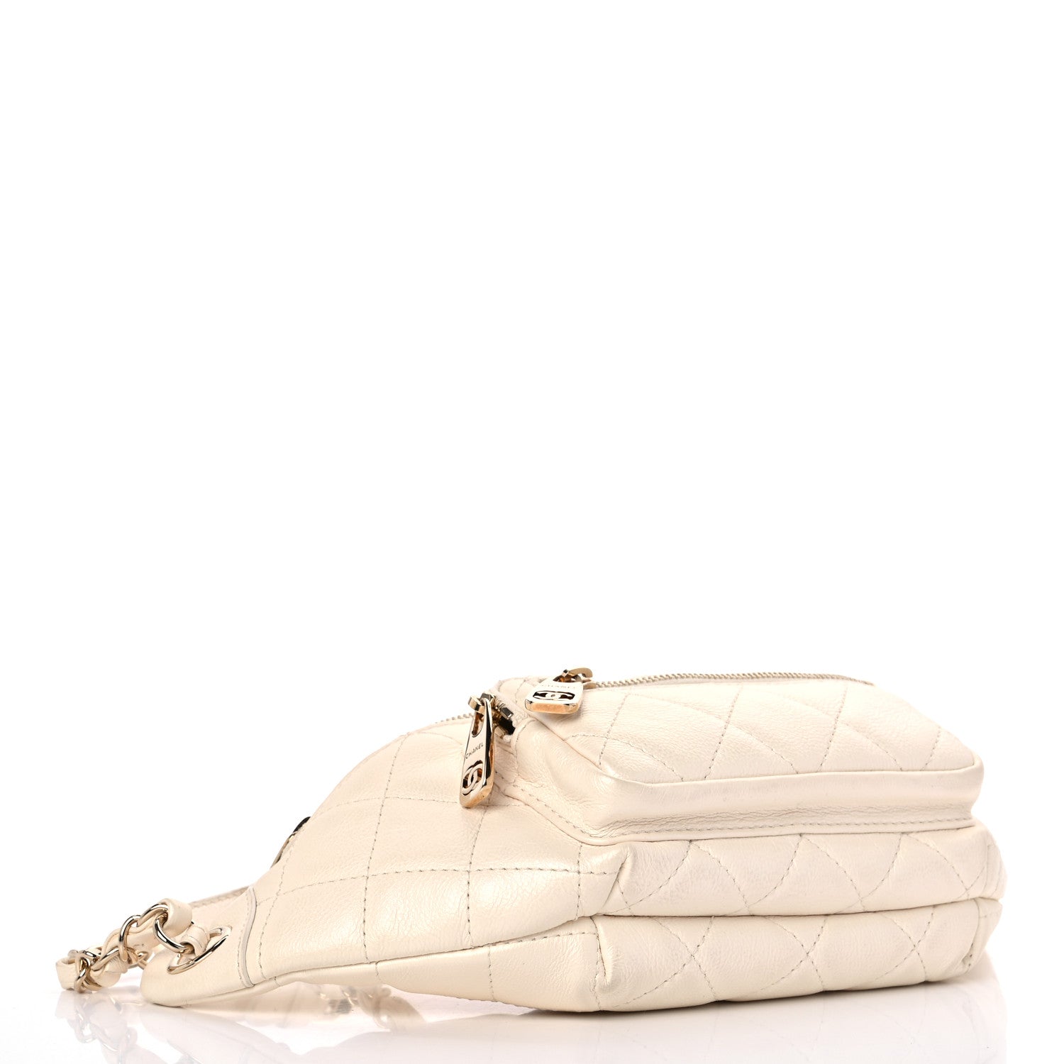 Chanel Calfskin Quilted All About Waist Belt Bag Light Beige 4 of 9