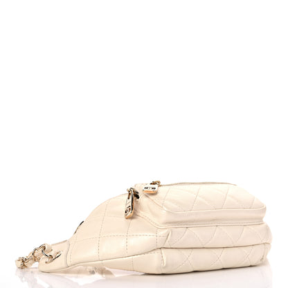 Chanel Calfskin Quilted All About Waist Belt Bag Light Beige 4 of 9