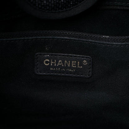 Chanel Woven Straw Raffia Large Deauville Tote Black 6 of 24