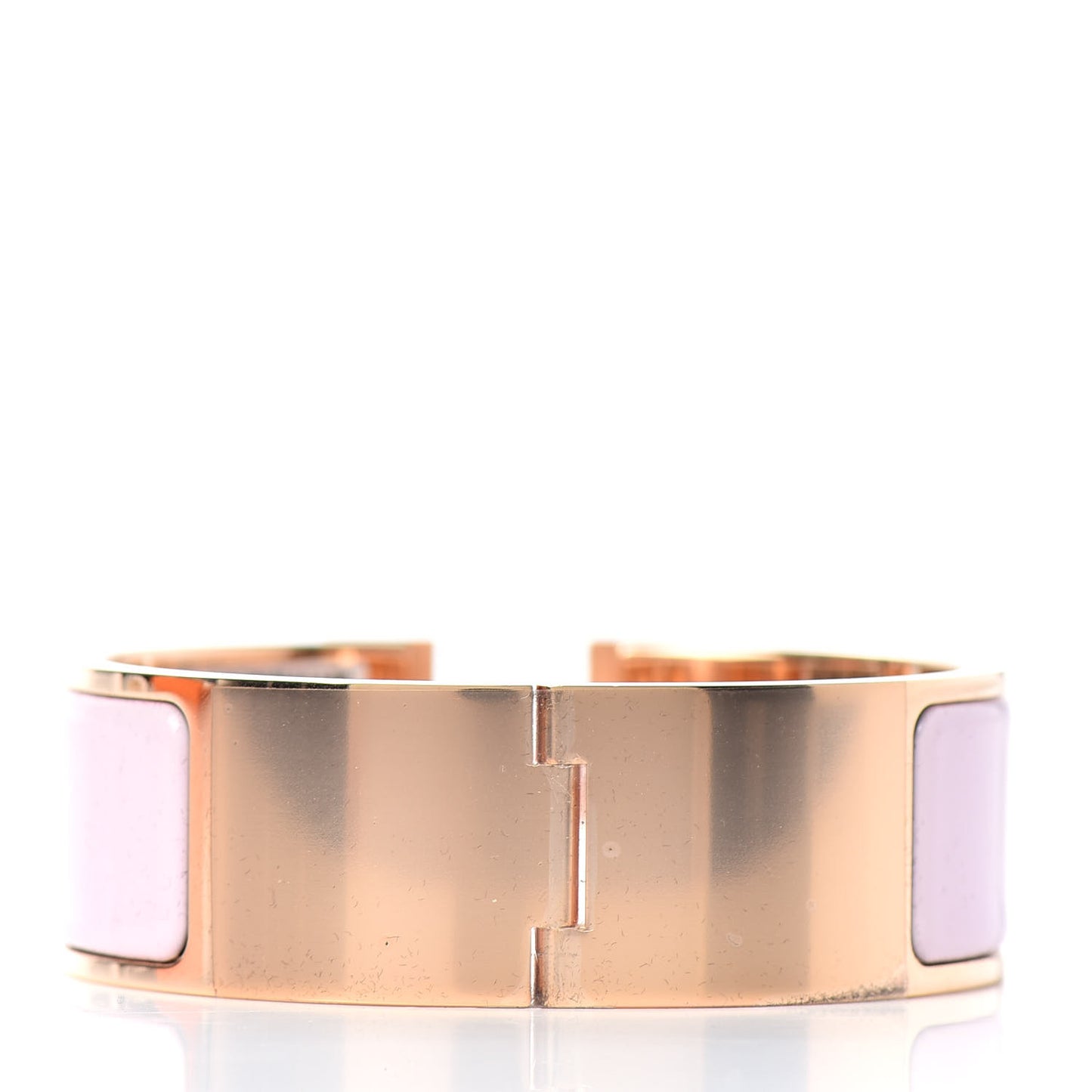 Enamel Wide Clic Clac H Bracelet PM Rose Dragee