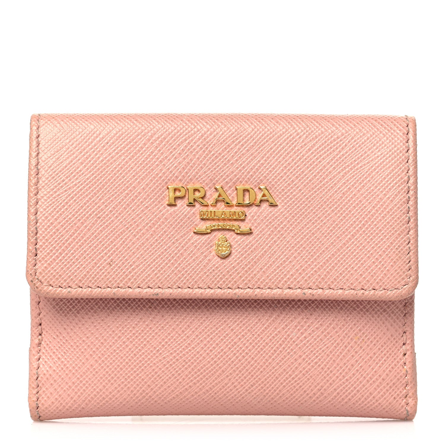 Prada Saffiano Tri-Fold Wallet Orchidea 1 of 8