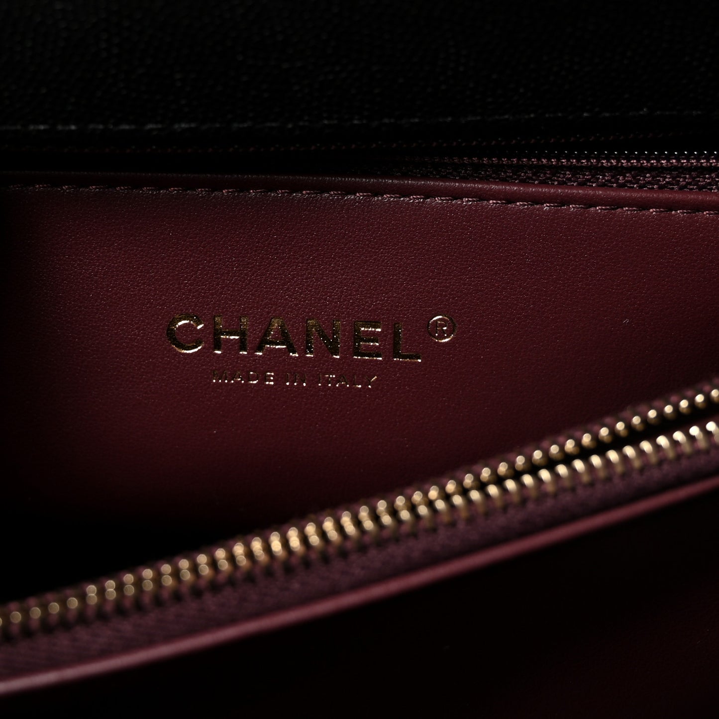 Caviar Quilted Small Coco Chain Handle Flap Black