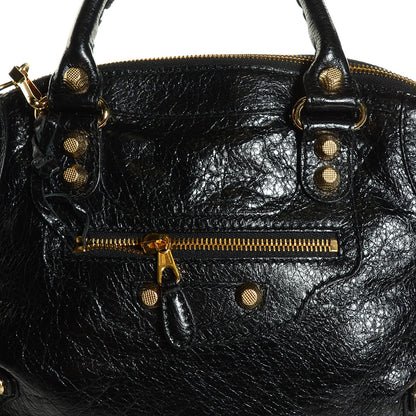 Balenciaga Agneau Giant 12 Gold Hardware Bowling Bag Black 7 of 14