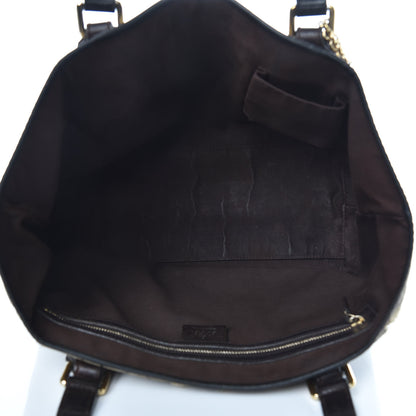 Gucci Monogram Medium Jolicoeur Tote Dark Brown 5 of 20