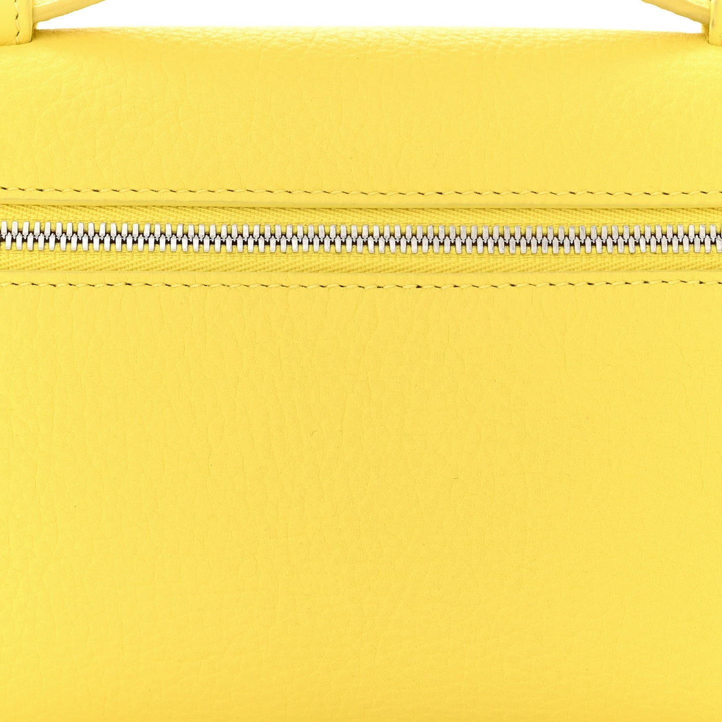 LORO PIANA Grained Calfskin L19 Extra Pocket Pouch Yellow