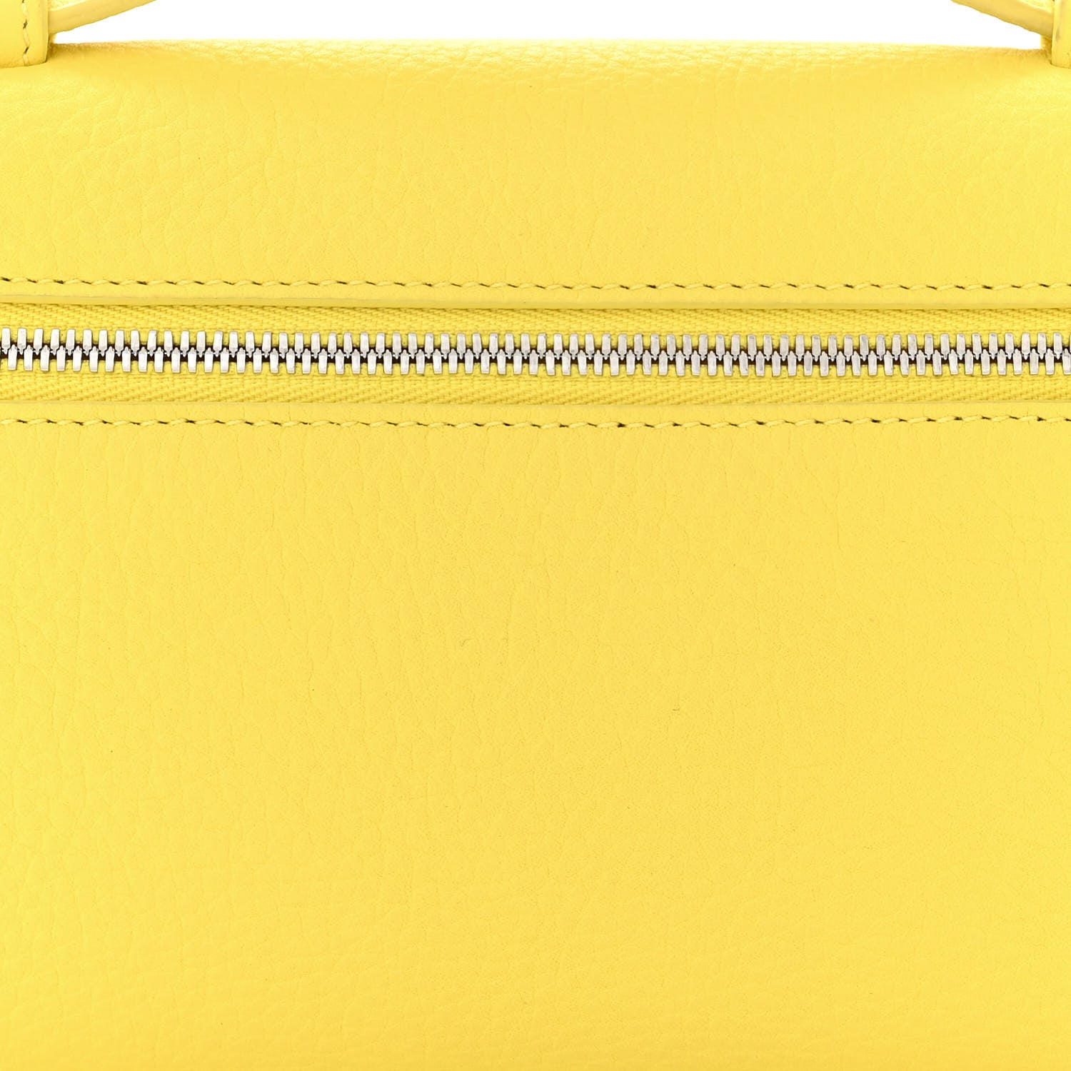 Loro Piana LORO PIANA Grained Calfskin L19 Extra Pocket Pouch Yellow 7 of 10