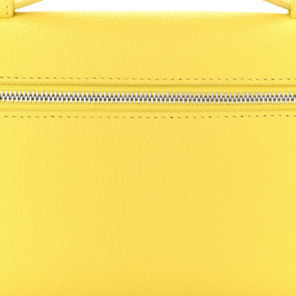 Loro Piana LORO PIANA Grained Calfskin L19 Extra Pocket Pouch Yellow 7 of 10