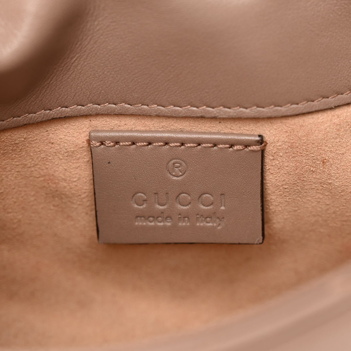 Calfskin Matelasse Super Mini GG Marmont Shoulder Bag Porcelain Rose