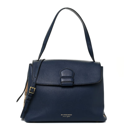 Burberry Derby Calfskin House Check Medium Camberley Ink Blue 1 of 20