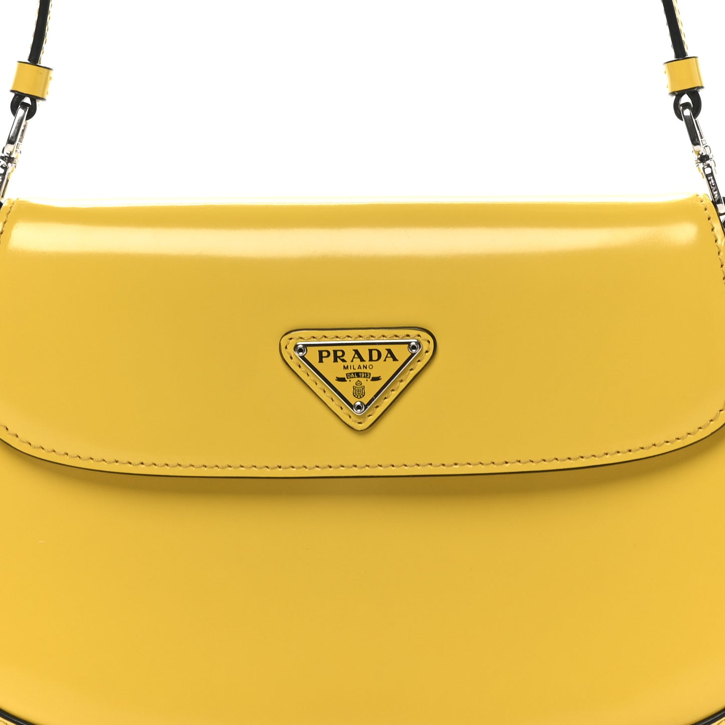 Spazzolato Cleo Flap Shoulder Bag Sole Black