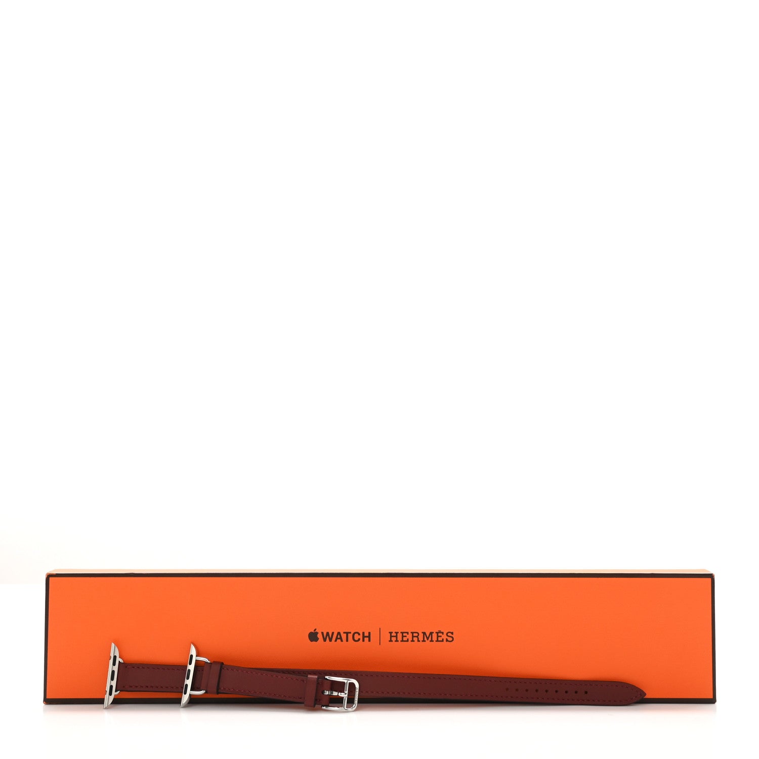Hermes Swift 41mm Apple Watch Attelage Double Tour Band Rouge H 5 of 5