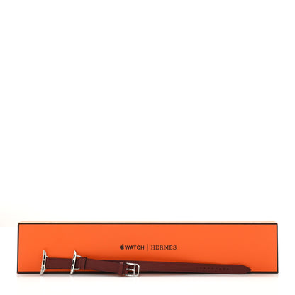 Hermes Swift 41mm Apple Watch Attelage Double Tour Band Rouge H 5 of 5