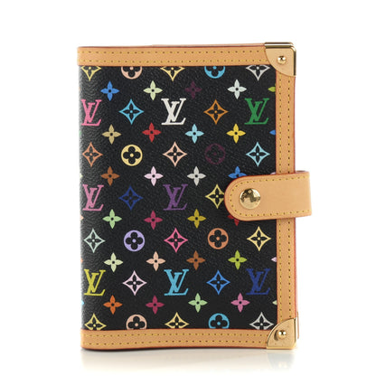Louis Vuitton Monogram Multicolor Small Ring Agenda Cover Black 1 of 7