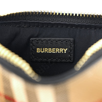 Burberry Check Calfskin Zip Card Case Holder Black 6 of 10