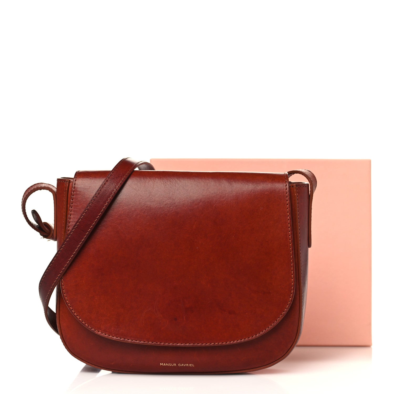 Mansur Gavriel Calfskin Crossbody Bag Saddle 12 of 12