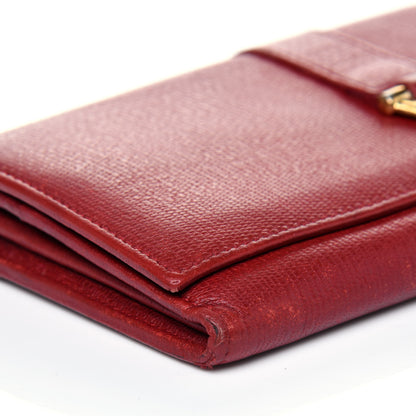 Saint Laurent Textured Calfskin Classic Y Ligne Clutch Red 16 of 25