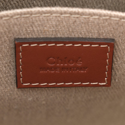 Chloe Cotton Calfskin Small Woody Striped Ribbon Tote Multicolor 6 of 10