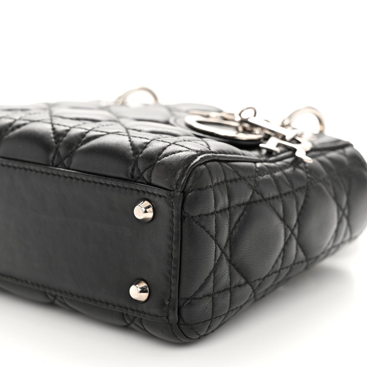 Lambskin Cannage Mini Lady Dior Black