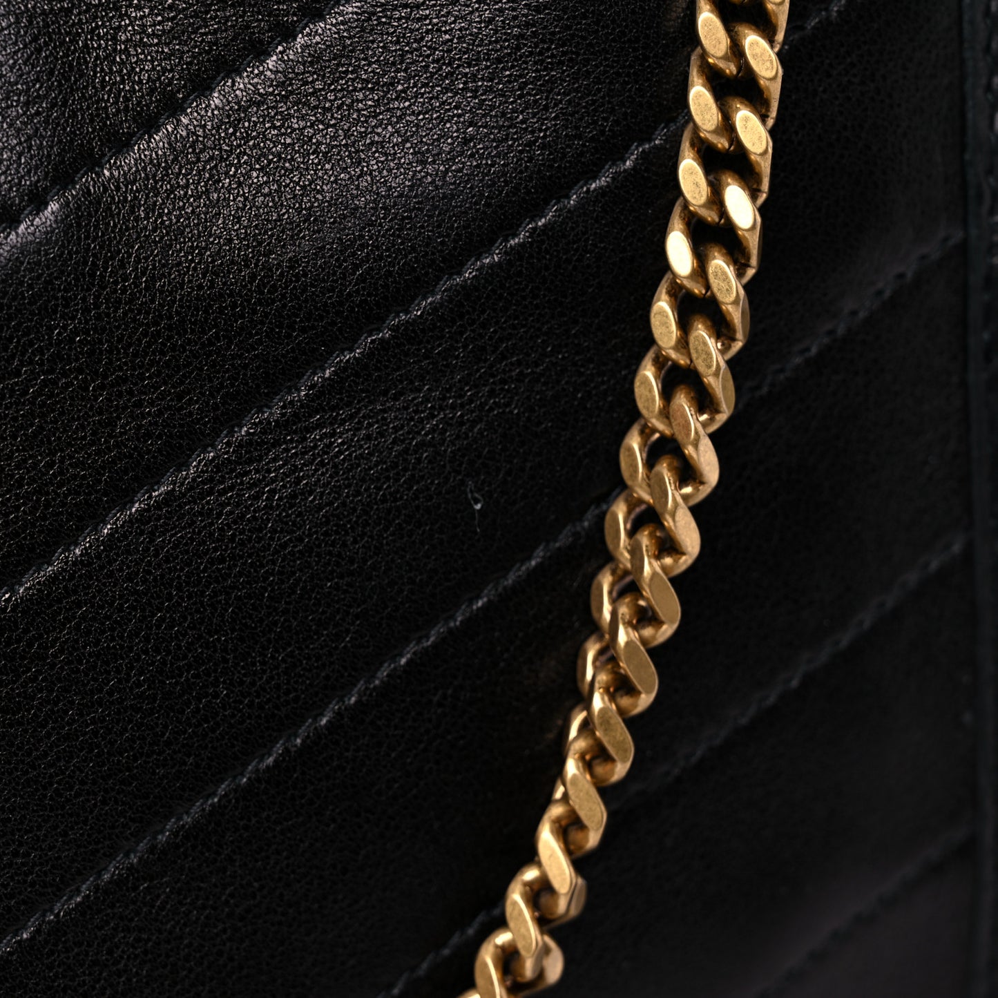Lambskin Matelasse Monogram Baby Niki Chain Satchel Black