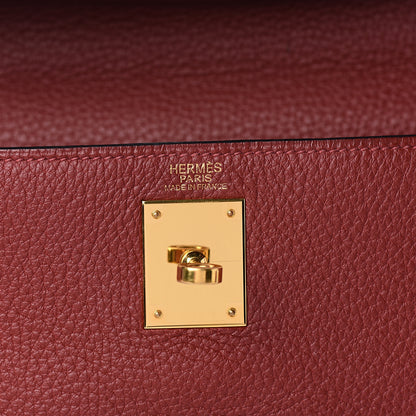 Hermes Taurillon Clemence Retourne Kelly 32 Rouge H 21 of 35