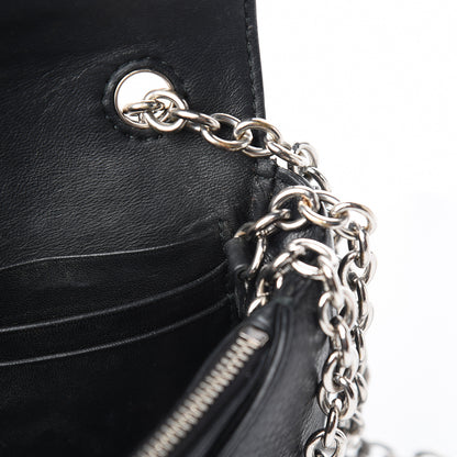 Balenciaga Pebbled Calfskin Everyday Chain Wallet Black 12 of 13