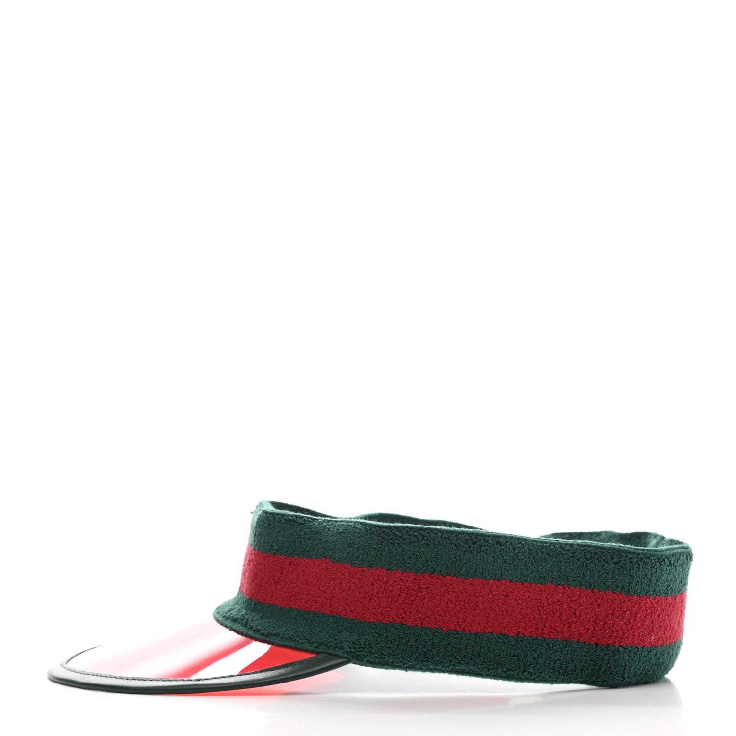 Gucci Vinyl Web Visor M Green Red 4 of 11