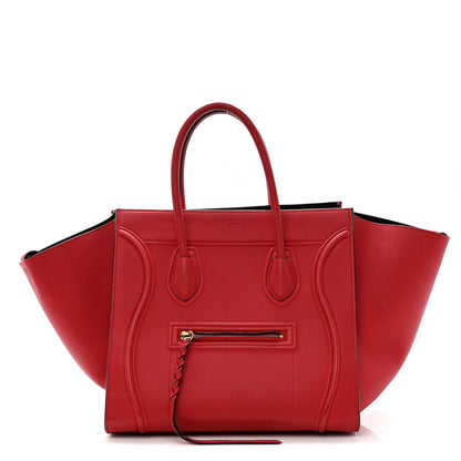Celine Baby Grained Calfskin Medium Phantom Luggage Carmin 1 of 11