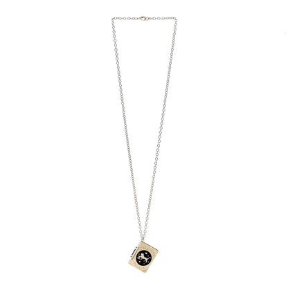 Chanel Metal CC Lion Book Locket Necklace Gold 3 of 10