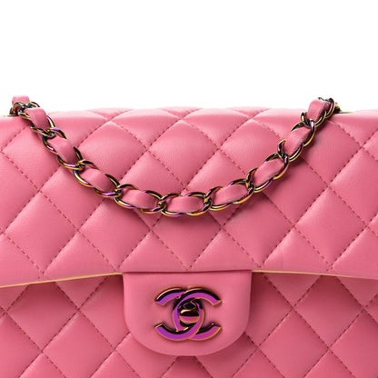Chanel Lambskin Quilted Mini Rectangular Flap Pink Yellow 10 of 10