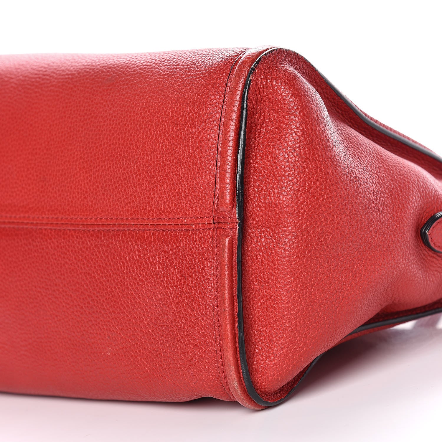Alexander McQueen Pebbled Calfskin Small Skull Padlock Zip Around Tote Red 9 of 22