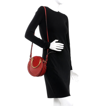 Chloe Shiny Goatskin Smooth Calfskin Suede Small Pixie Bag Dahlia Red 2 of 7