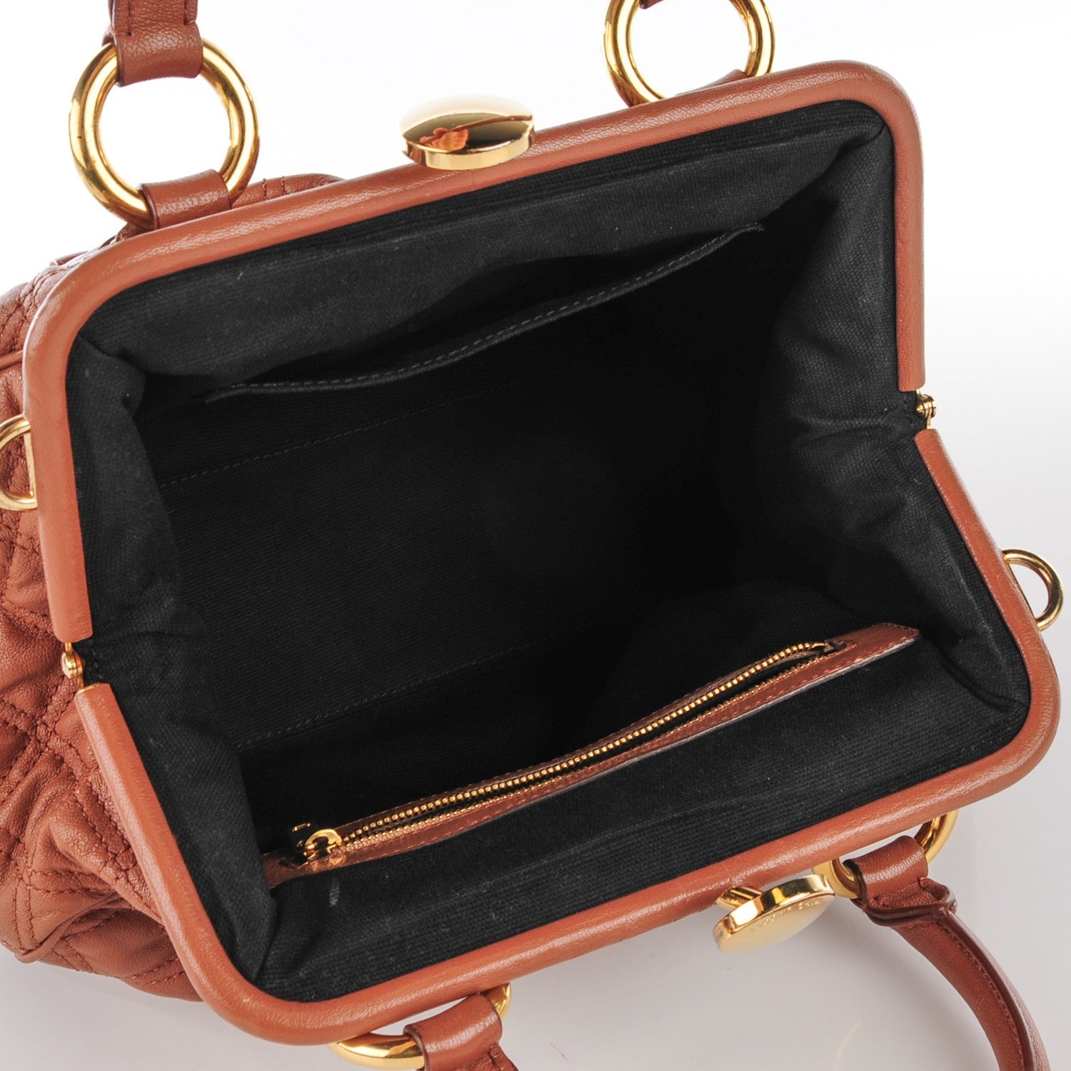 Marc Jacobs Calfskin Quilted Stam Tobacco 6 of 10