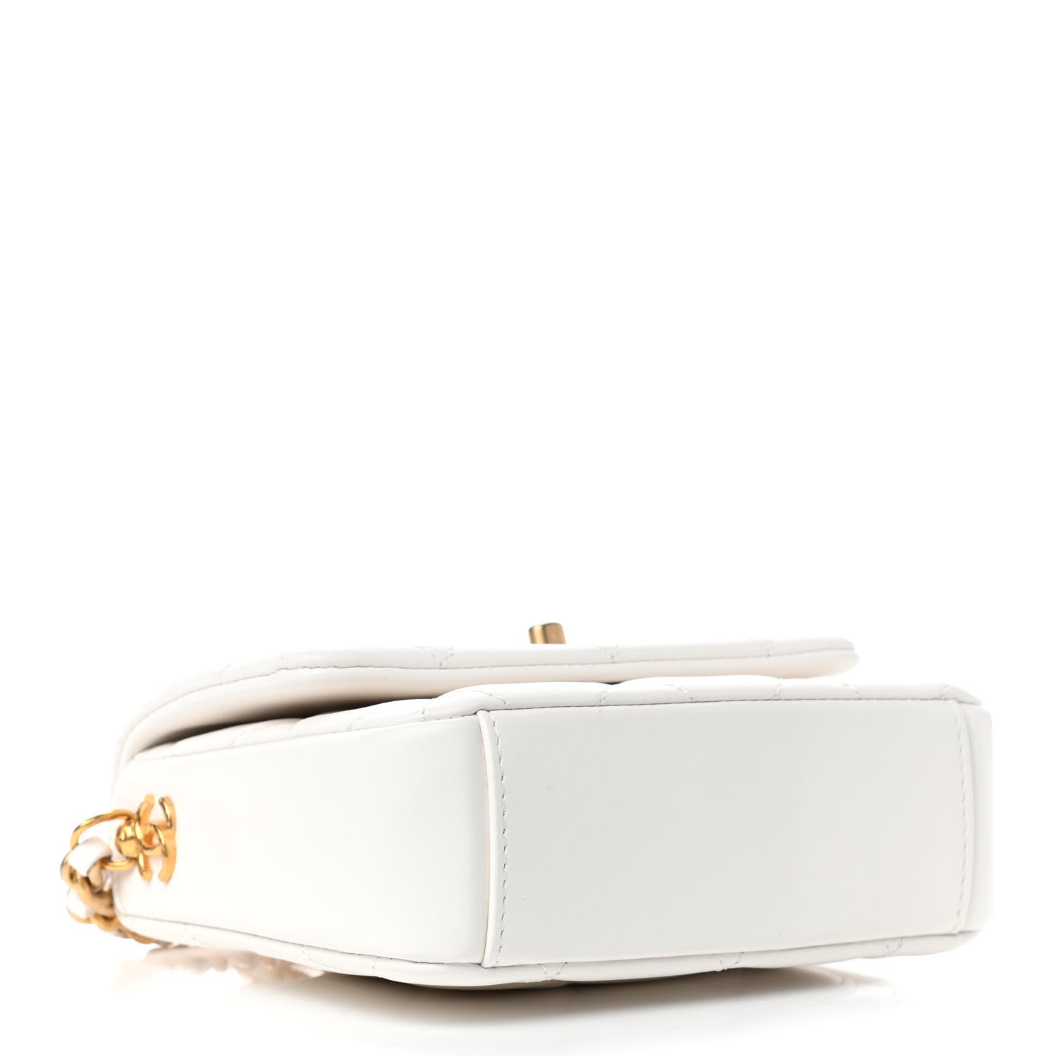 Chanel Lambskin Quilted Mini Side Note Flap White 3 of 8