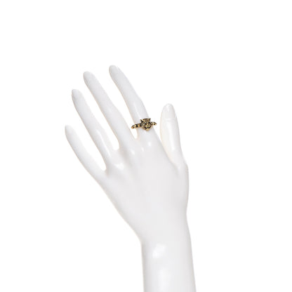 Gucci Metal Feline Head Ring 62 10 Aged Gold 2 of 7