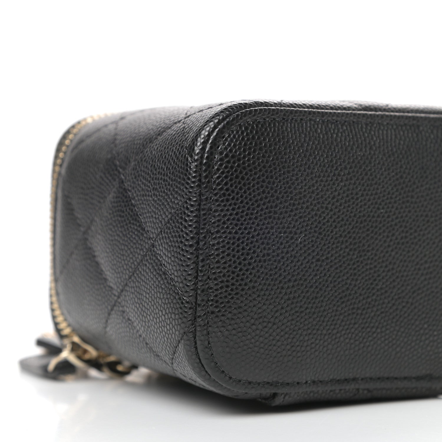 Chanel Caviar Quilted Mini Vanity Case With Chain Black 8 of 11